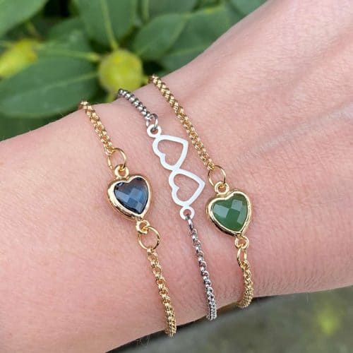 Stainless steel armbandjes hartjes