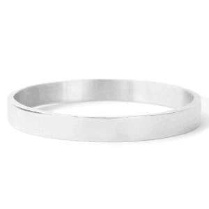 Stainless Steel bangle armband breed zilver