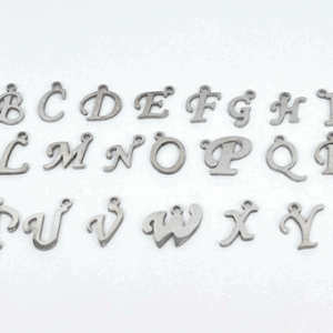 Stainless steel letterketting zilver