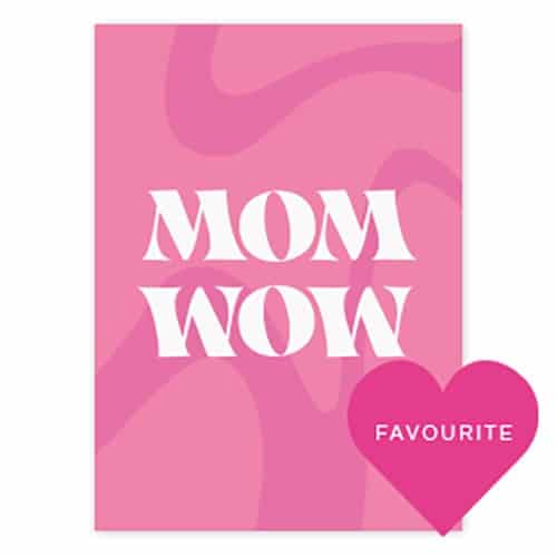 Sieraden kaartje Mom Wow roze