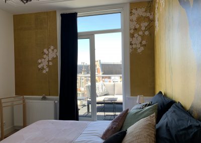 Sakura kamer met uitzicht op het terras B&B Valkenbos Den Haag