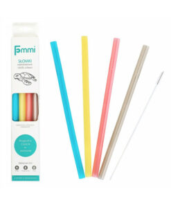 Plasticvrije herbruikbare rietjes van Fommi, 4pack met 4 kleuren productfoto