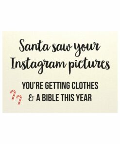 Kerstkaart Santa saw your Instagram pictures