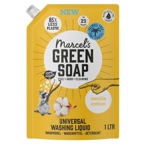 Marcel's Green Soap wasmiddel Katoen & Vanille navulling