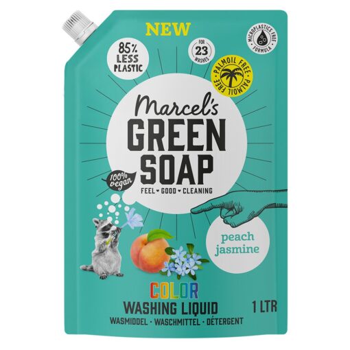 Marcel's Green Soap wasmiddel Perzik & Jasmijn navulling