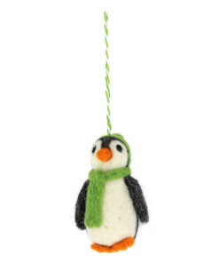 Kersthanger Pinguin met sjaal