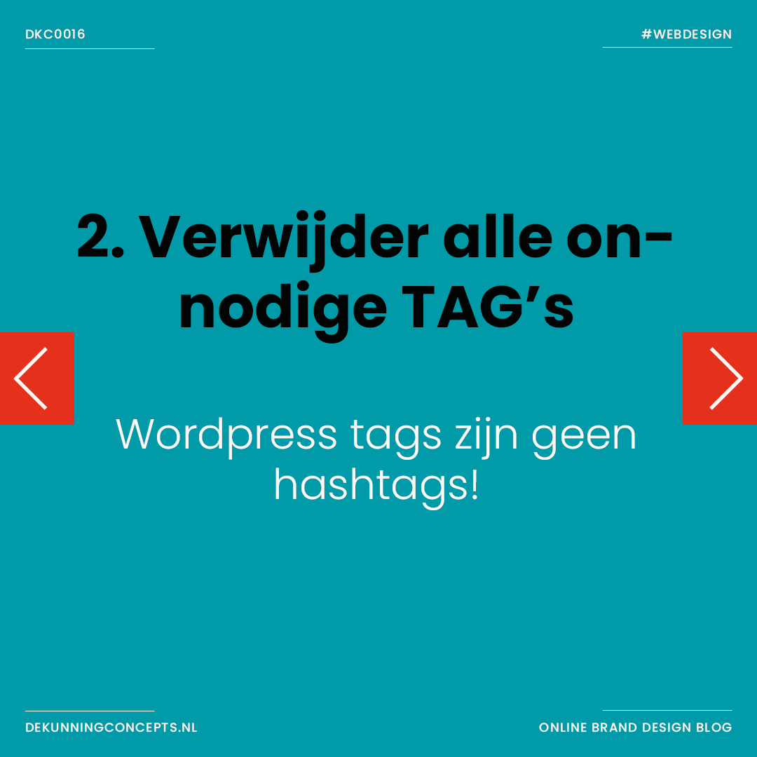 verwijder alle onnodige tags