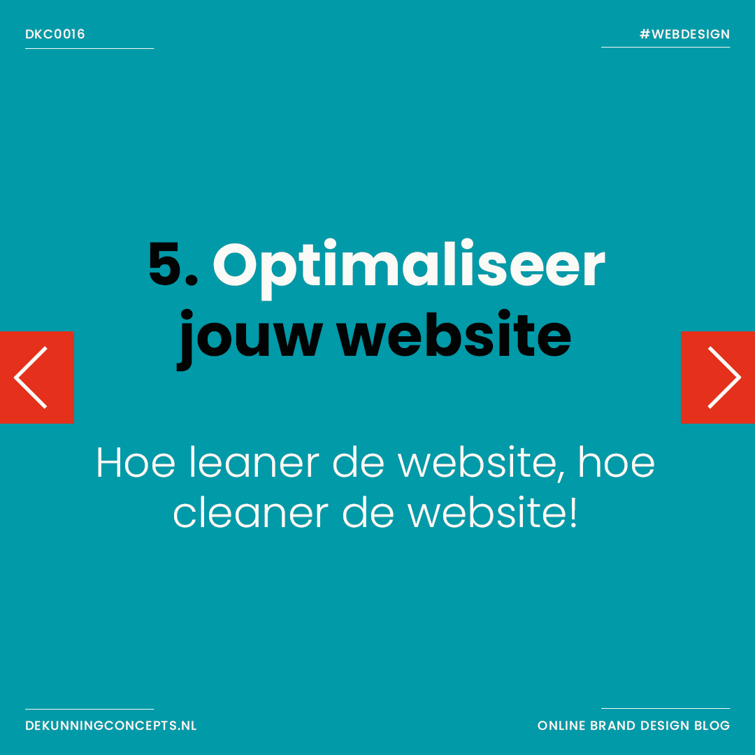5. Optimaliseer je website