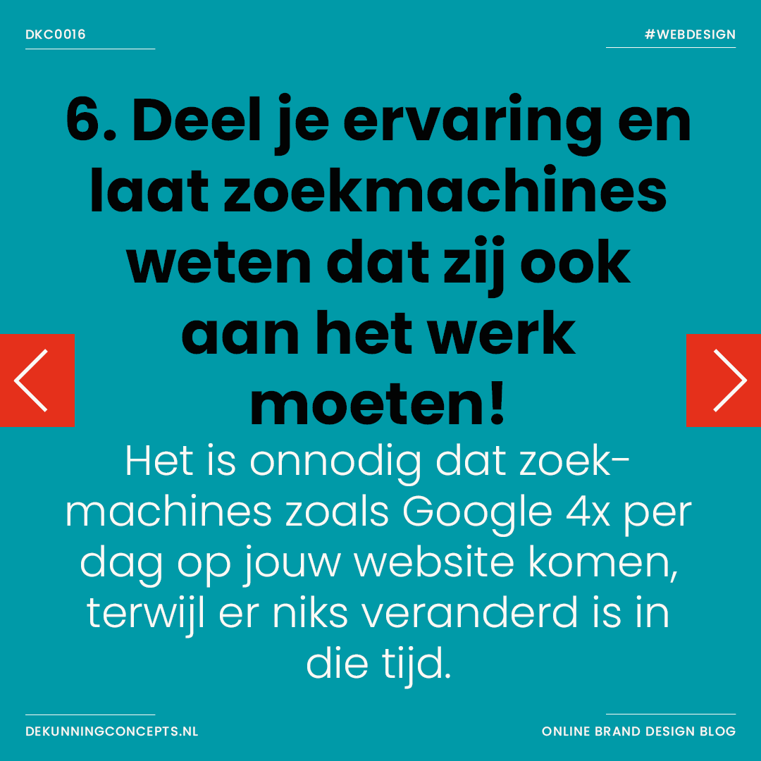 Deel je ervaring. Laat zoekmachines weten dat zij ook aan het werk moeten