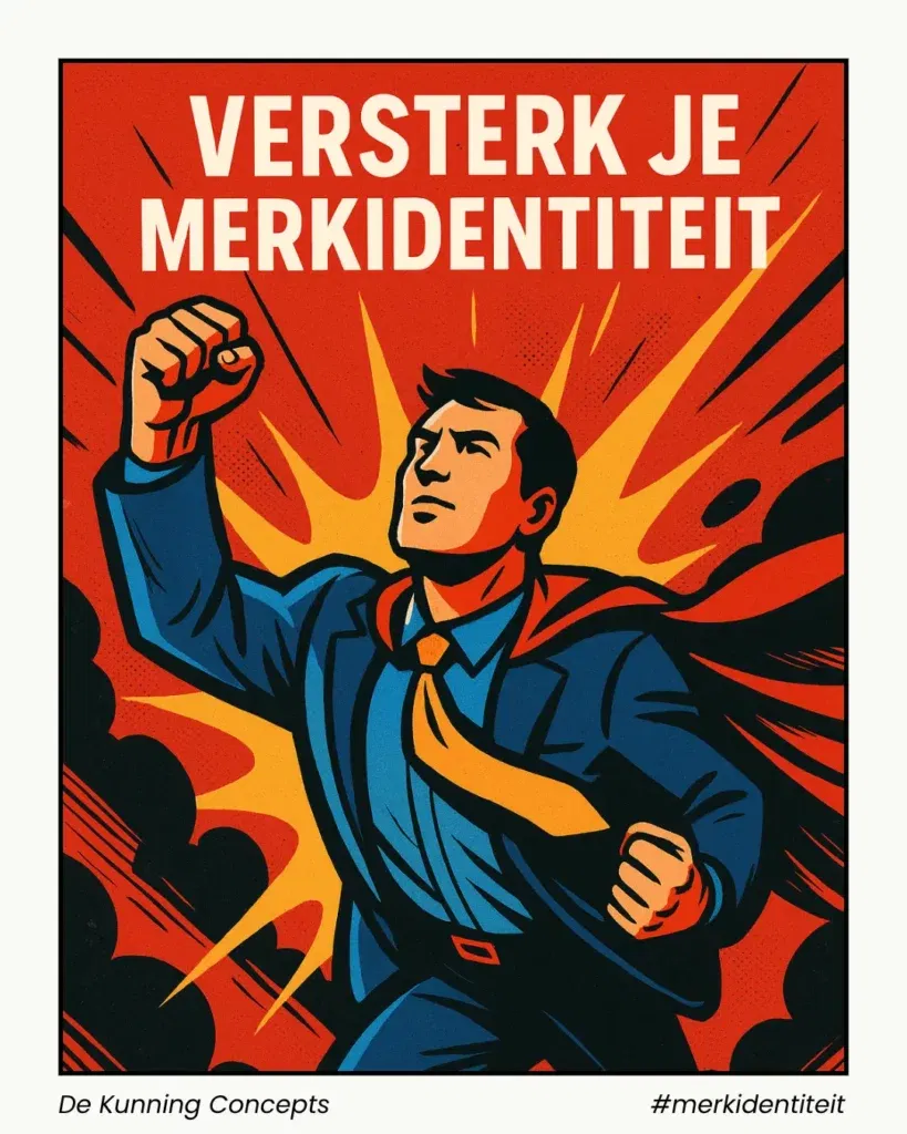Waar je begint te bouwen aan je merk? Je gaat jouw merkidentiteit versterken. 