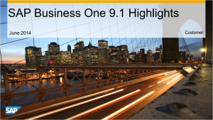 SAP Business One 910 Highlights