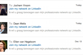 Onpersoonlijk toevoegen aan LinkedIn via de LinkedIn app