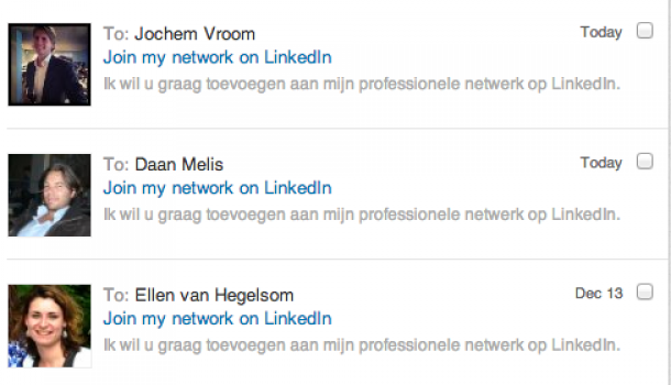 Onpersoonlijk toevoegen aan LinkedIn via de LinkedIn app