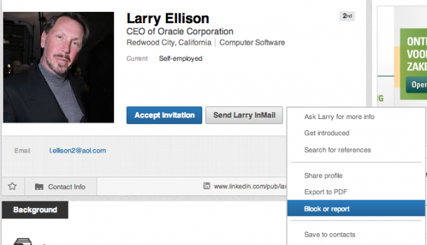 Pas op voor fakers op LinkedIn – Larry Ellison
