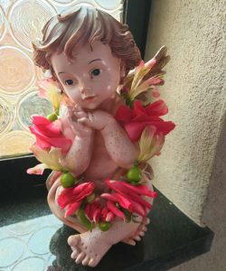 Shakti bloemenmala's Tonny Bol Mini fragiele mala om Engelen baby beeldje