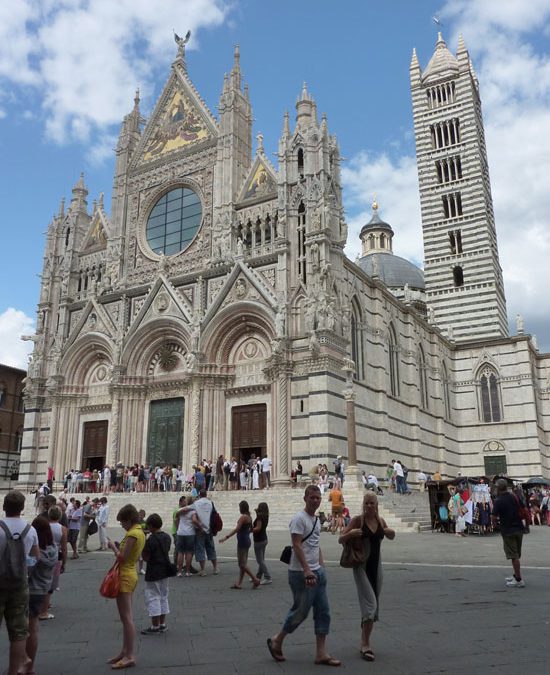 Duomo van Siena in zwartwit
